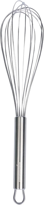 Restaurantware-German Standard 12.5 Inch French Whisk, 1 Dishwashable Kitchen Wire Whisk - Ergonomic Handle, Durable, Stainless Steel French Whip, For Blending, Stirring, Mixing Of Ingredients