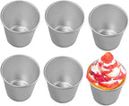 FRIGIIRE 6 Pcs Nonstick Individual Tumblers Popovers Chocolate Molten Pudding Cups Raspberry Mold,3.15 inch Height