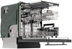 SHARP SDW6757ES Slide-In Dishwasher, Stainless Steel Finish, 24" Wide, Soil Sensors, Premium White LED Interior Lighting, Smooth Glide Rails, Heated Dry Option, Responsive Wash Cycles, Power Wash Zone