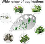 Herb Stripper, Jiaedge Green 9 holes Stainless Steel Kitchen Herbs Leaf Stripping Tool, Metal Herb Peeler for Kale, Collard Greens, Thyme, Basil, Rosemary Stripper