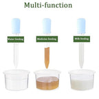 TIHOOD 60PCS Liquid Droppers with a Clean Brush, 5ml Silicone and Plastic Pipettes Transfer Eyedropper with Bulb Tip