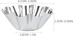 Unomor 6pcs Reusable Stainless Steel Tart and Cupcake Molds Baking Pans for Muffins Pies and Desserts Silver Kitchen Bakeware