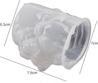 Bear Cylinder Animal Resin Casting Silicone Mold for Home Decor & Candle Making Wave Spiral Mold