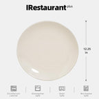 Stoneware Coupe Commercial Grade Dinnerware, Ivory, Plate 12.25", Case of 12