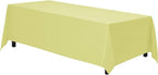 Gee Di Moda Rectangle Tablecloth - 90 x 132 Inch Yellow Table Cloth for 6 Foot Table with Floor-Length Drop - Heavy Duty Washable Fabric - 6 Ft Buffet Table, Holiday Party, Wedding & Baby Shower