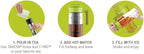 Takeya Flash Chill Iced Tea Maker - Airtight & Durable Iced Tea Maker Jug with Silicone Carry Handle - Leak-Proof & Lightweight Tea Infuser with Patented Flash Chill Technology - 2 Quart, Avocado