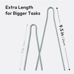 carrotez Silicone Tongs for Cooking, Anti-Slip,Non-Scratch Kitchen Tongs 9.5 inch Silicone Tongs 1Pack - Gray