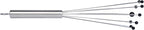 Restaurantware-German Standard 10.6 Inch Ball Whisks, 24 Kitchen Whisks With Silicone Balls - Ergonomic Handle, Dishwashable, Stainless Steel Manual Egg Beater, Durable, For Whisking, Stirring, Mixing