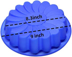 Jiareally Silicone Large Flower Cake Mould for Chocolate Jello Candy Silicone Baking Molds for Cakes,9 inch Non-Stick Fluted Tube Cake Pans