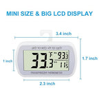 Waterproof Refrigerator Fridge Thermometer, Digital Freezer Room Thermometer, Max/Min Record Function Large LCD Screen and Magnetic Back for Kitchen, Home, Restaurants (2 Pack)