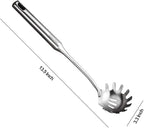 Spaghetti Spoon,304 Stainless Steel Pasta Spoon,Silver/13.8Inch