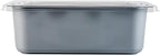 Restaurantware-RW Base 5 Quarts Ice Cream Containers, 100 Rectangle Disposable Containers - Durable, With Clear Lid, Black Plastic Box, For Ice Creams, For Cafes