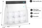 Samuelworld Large Silicone Ice Cube Tray Molds, Big 2 Inch Cubes 3 Pack- Food Grade, Flexible, 8 Cavity Easy Release Slow Melting Ice for Whiskey, Cocktails, Gifts & Christmas - Black (Ice Bag)
