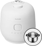 CUCHEN CRH-TWS1010PWUS, Full Stainless Inner Pot, Induction Heating Dual Pressure Rice Cooker,10 Person, 10-cup, 2.28 Quarts (uncooked), 20-cup, 4.56 Quarts (cooked), Dual Pressure Low and Hi, Auto Steam Clean, Slow Cooker, Steam Cooker