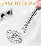 Avocado Masher Stainless Steel Small, Mini Potato Masher, Wooden Handle Potatoes Masher Kitchen Tool for Avocado, Potatoes, Beans, Vegetables, 8.7Inch Metal Mashing Utensil