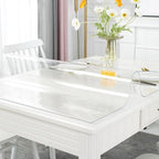 Warmstar Clear Table Cover Protector 20 x 60 Inch,1.5mm Thick Plastic Table Cover Rectangle,PVC Clear Table Protector,Desk Protector Mat for Kitchen, Dresser, Writing Desk，Dining Room Table