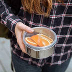 U Konserve Stainless Steel Round Food Storage Bento Box Container, Leak Proof Silicone Lid Dishwasher Safe - Plastic Free, 9oz