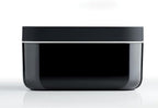 Lékué Ice Box | Ice Cube Tray For Freezer With Lid & Bin | Made With 100 Percent Platinum Silicone | Elegant And Retro Style Ice Cubes | For Cocktails, Ice Tea & Coffee And More | Black