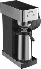 crosson 2.2L Commercial Airpot Coffee Brewer, Pour Over Drip Coffee Maker with 24 Hours Hot 2.2L Thermal Airpot Coffee Carafe Dispenser with Pump