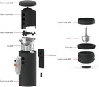 Nuttii Burr Coffee Grinder – Electric, Portable, Small, Quiet Conical Burr Coffee Bean Mill, 20 Adjustable Settings for Espresso, Pour-Over, French, Press Moka for Home Travel Use (Almond Cream)