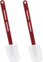 Silicone Rubber Spatulas Pack of 2, Rubber Baking Spatuals 14-Inch, Silicone Spatula for Baking Resistant to High Heat, Nonstick Butter Scrapers Dishwasher Safe
