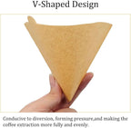 Cone Coffee Filters Size 02, 200 Count 1-4 Cups Unbleached V02 Disposable Coffee Filter Paper, Compatible with Conical Shaped Pour Over Coffee Dripper and Drip Coffee Maker