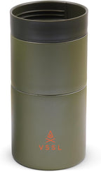 VSSL - Nest Pour Over Coffee Set | Coffee Maker for Camping | All-In-One Travel Pour Over | Transportable Dripper, 10oz Stainless Steel Travel Mug | Compact Storage & Adventure Ready | Deep Moss