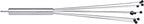 Restaurantware-German Standard 12.6 Inch Ball Whisk, 6 Kitchen Whisks With Silicone Balls - Ergonomic Handle, Dishwashable, Stainless Steel Manual Egg Beater, Durable, For Whisking, Stirring, Mixing