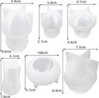 6 Pack Mushroom Soap & Candle Mold - Silicone 3D Molds for Candy & Home Decor - Resin Casting & Making Molds