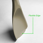 VOVOLY Cooking Spoon for Nonstick Cookingwares, Silicone Spoon Spoon for Mixing, Scoop, and Scrape, 11.4" -2 pack, Khaki