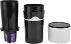 Zerodis Portable Drip Coffee Maker, 450ML Travelling Drip Coffee Machine Office Camping Hot and Cold Brew Coffee Makers for Capsules(Black and white)