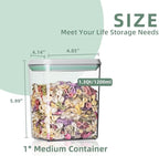 Airtight Food Storage Containers with Lids Pop Up Containers Pasta Organizer for Kitchen Pantry Cereal Snack Flour Sugar Coffee (3pc 1200ml / 1.26qt)