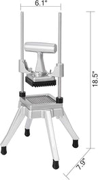 Commercial Vegetable Fruit Chopper W/6-Wedge Slicer&1/4″&3/8″&1/2" Blade Professional Food Dicer French Fry Cutter Onion Slicer Stainless Steel For Tomato Peppers Potato Mushroom