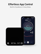 Coffee Scale with Timer and Flow Rate Tracking, 0.1g Precision, 3kg Capacity, Rechargeable, Smart App Compatible, Ideal for Espresso and Pour Over Brewing