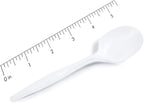 [600 Pack] White Disposable Plastic Soup Spoons - Practical Cutlery for Parties, Lunches, Picnics, and Long Trips - Great for Meals, Desserts, or Appetizers
