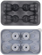 Cute 3D Cat Silicone Ice Cube Tray Mold Cartoon Animal Ice Box BPA-Free (Black)