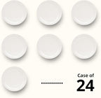 Stoneware Narrow Rim Commercial Grade Dinnerware America White, Plate 9", Case of 24