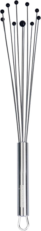 Restaurantware-German Standard 12.6 Inch Ball Whisk, 6 Kitchen Whisks With Silicone Balls - Ergonomic Handle, Dishwashable, Stainless Steel Manual Egg Beater, Durable, For Whisking, Stirring, Mixing