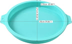Newk Silicone Round Cake Mold, 4 Packs 8 Inch Silicone Disc Like Mold for Layer Cakes, Cheese Cakes, Rainbow Cakes and Resin Coasters – 8”
