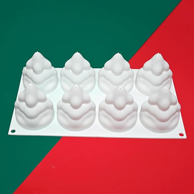 TUKE Christmas Tree Silicone Molds,Chocolate Fondant Cake Molds, 3D Non-Stick Food Grade Silica Gel Mould for Candies, Chocolate, Ice Cube DIY Tools (Christmas Tree I)