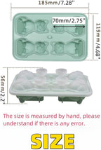 Cute 3D Cat Silicone Ice Cube Tray Mold Cartoon Animal Ice Box BPA-Free (Pink)