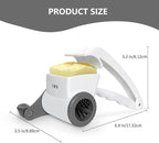 LHS Rotary Cheese Graters for Kitchen, Professional Manual Crank Handheld Cheese Grater with Stainless Steel Drum for Grating Hard Cheese, Chocolate, Nuts and More（Grey）