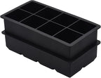 Bangp Large Ice Cube Tray for Whiskey,2 Pack Stackable Big Ice Cube Molds Make 16 Big Whiskey Ice Cubes,Easy Release Square Ice Cube Maker for Cocktails,Whiskey,Soups and Frozen Treats