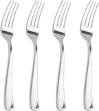 Liacere 200 Pack Silver Plastic Forks - 7.4 inch Heavy Duty Forks - Heavyweight Disposable Forks - Silver Plastic Silverware for Catering, Parties, Dinners for Christmas