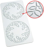 Hollow Leaf Silicone Mold Chocolate Candy 3D Hollow Leaf Candy Mold Food Cooking Meals Decorations Fondant Mold Polymer Clay Molds (Leaf Ring O_8.8x4.52x0.12inch)
