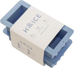 2-Pack HYICE ice block mold, Heavy Duty Silicone ice cube tray, Stackable Design, Easy Ice Removal, Non-Stick, Extra Large Blocks for Cold Plunge, 2.5 lb, Pack of 2, Light Blue