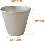 6 PCS Tart Pan Set, Aluminum Popover Pans, Individual Yorkshire Pudding Cup Molds, Deep Round Dish for Egg Tart, Muffin, Cupcake (3.58x 2.28x 3.15 Inch)
