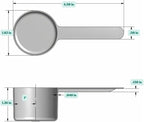 50 mL (50 CC | 1.69 Oz.) Long Handle Scoop for Measuring Coffee, Pet Food, Grains, Protein, Spices and Other Dry Goods (Pack of 25)