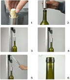 Stainless Steel Hand Corker Manual Wine Bottle Corking Machine Hand Pressure Corker Bottle Corking Inserting Stopper Tool w/ 2 POM heads