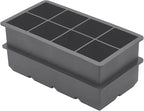 Bangp Large Ice Cube Trays 2 Pack,Big Ice Cube Molds with Removable Lids,Easy Release and Stackable Silicone Ice Cube Tray,Make 16 Big Square Ice Cubes for Whiskey,Cocktails